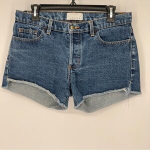 American Apparel Cutoff‎ Jean Shorts Button Front Sz 27